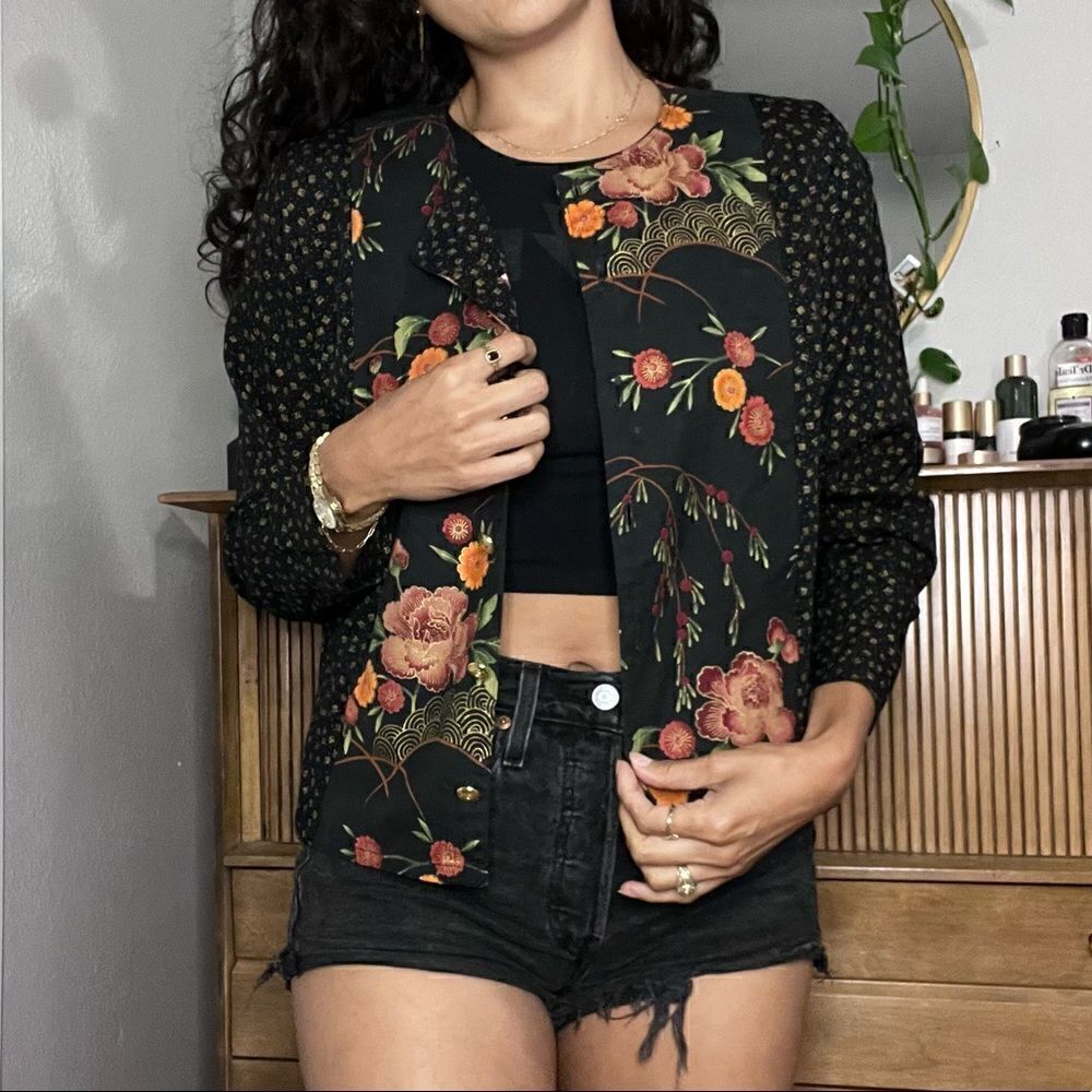Button Front Long Sleeve Blouse